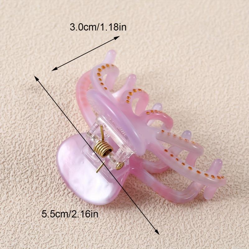 Acrylic Octopus Hair Clip Non slip Large Shark Claw Hair Accessories