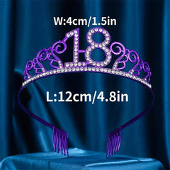 18th Crown Birthday Party Headdress Decoration Hair Accessories