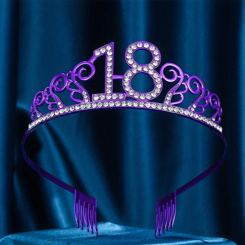 18th Crown Birthday Party Headdress Decoration Hair Accessories