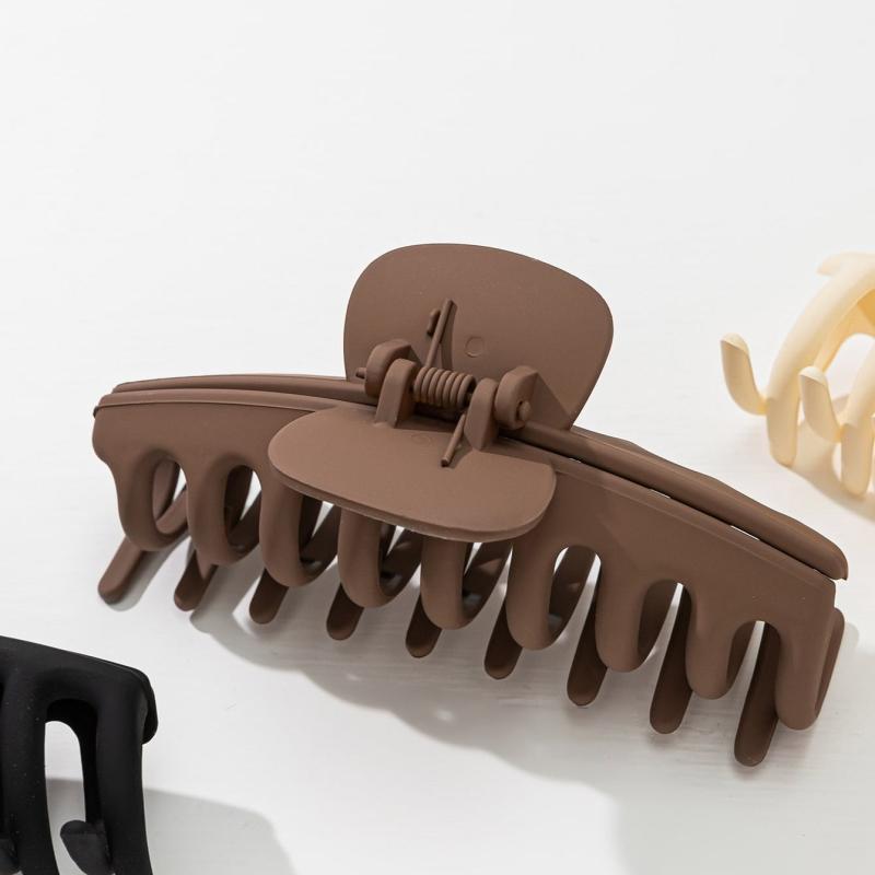 3pcs Matt Pastel Strong Claw Clip Set for Thick Hair