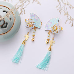 Rabbit Flower Hairpin Tassel Hair Clip Headdress for Girl