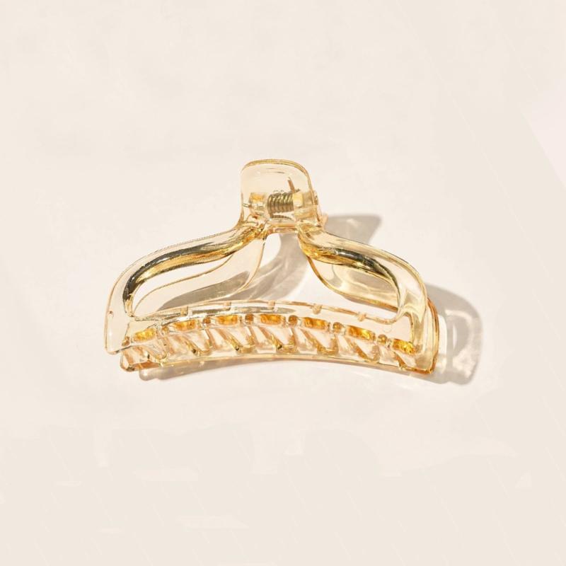 Clear Solid Hair Claw Clip Non Slip Strong Hold Grip Hair Jaw Clip Thick Hair