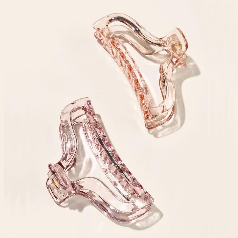 Clear Solid Hair Claw Clip Non Slip Strong Hold Grip Hair Jaw Clip Thick Hair