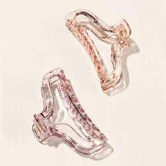 Clear Solid Hair Claw Clip Non Slip Strong Hold Grip Hair Jaw Clip Thick Hair