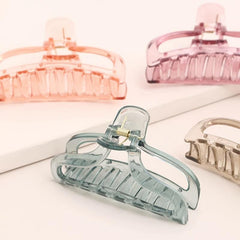 Clear Solid Hair Claw Clip Non Slip Strong Hold Grip Hair Jaw Clip Thick Hair
