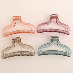 Clear Solid Hair Claw Clip Non Slip Strong Hold Grip Hair Jaw Clip Thick Hair
