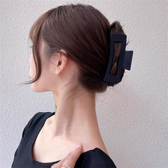 Matte Square Hair Claw Clip Strong Hold Grip Accessory