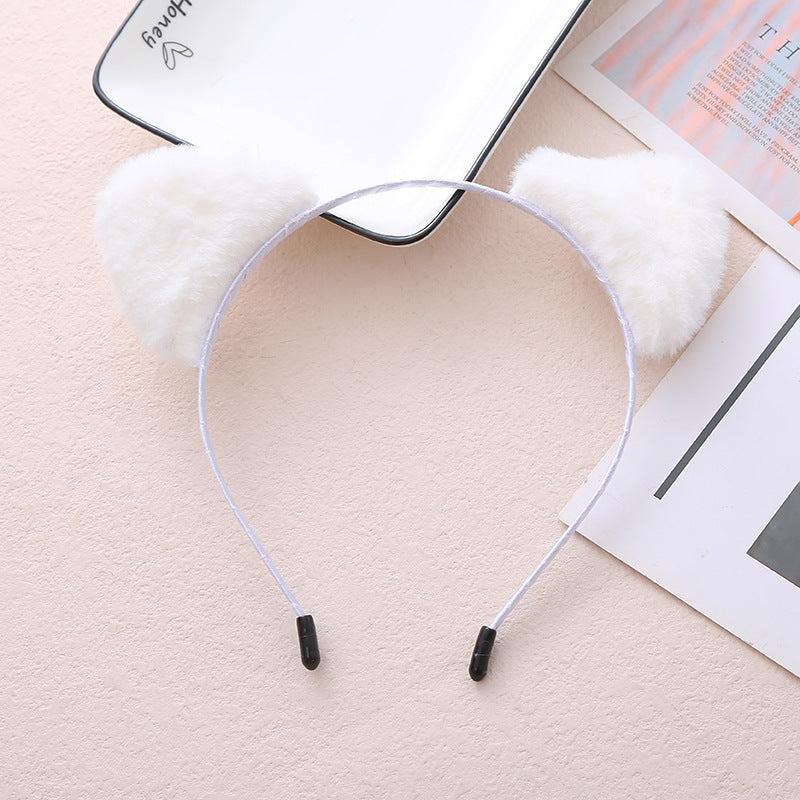 Cartoon Plush Cat Ears Headband Fluffy Costume Halloween Accessories