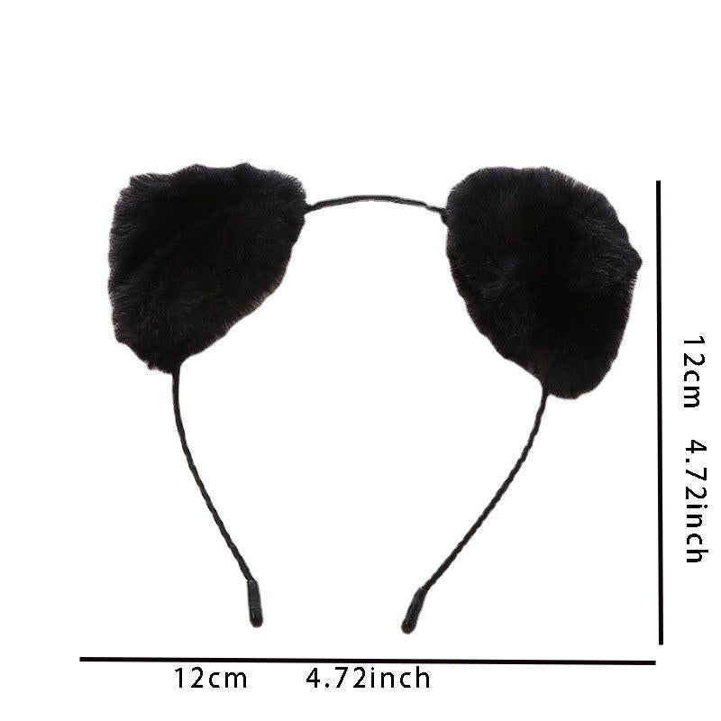 Cartoon Plush Cat Ears Headband Fluffy Costume Halloween Accessories