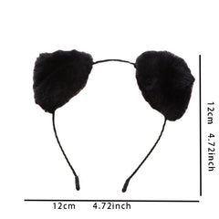 Cartoon Plush Cat Ears Headband Fluffy Costume Halloween Accessories