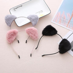 Cartoon Plush Cat Ears Headband Fluffy Costume Halloween Accessories