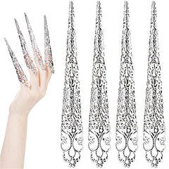 5Pcs Ancient Queen Fingertip Claw Nail Rings for Halloween Cosplay