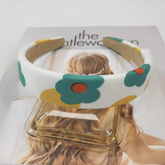 Soft Flower Dotted Pattern Headbands Hair Accessories For Girls