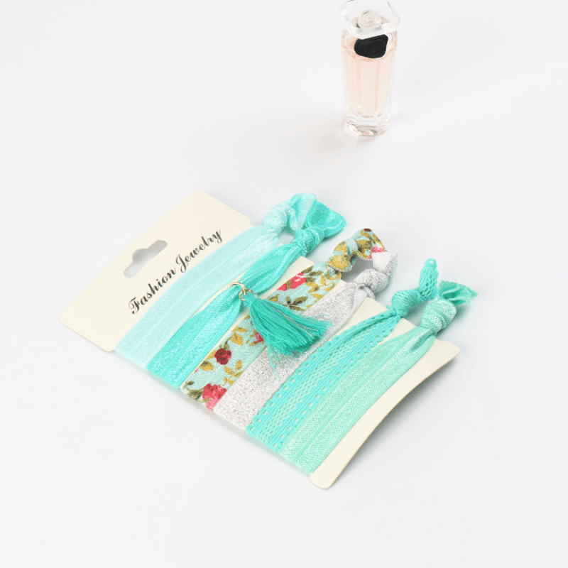 Colorful Boho Hair Tie Bracelet Elastic Ponytail Holder Access
