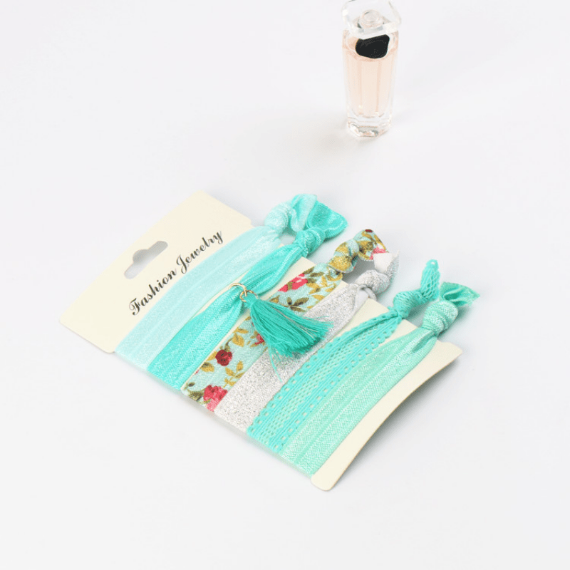 Colorful Boho Hair Tie Bracelet Elastic Ponytail Holder Access
