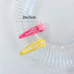 10pcs Candy Star Heart Hair Clips Y2K Hair Slides Clip Non Slip Dopamine Dressin