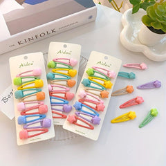 10pcs Candy Star Heart Hair Clips Y2K Hair Slides Clip Non Slip Dopamine Dressin