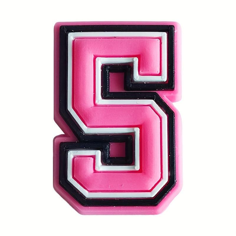 37Pcs Pink Letter Shoe Charms DIY Sandals Decorate Accessories Buckle
