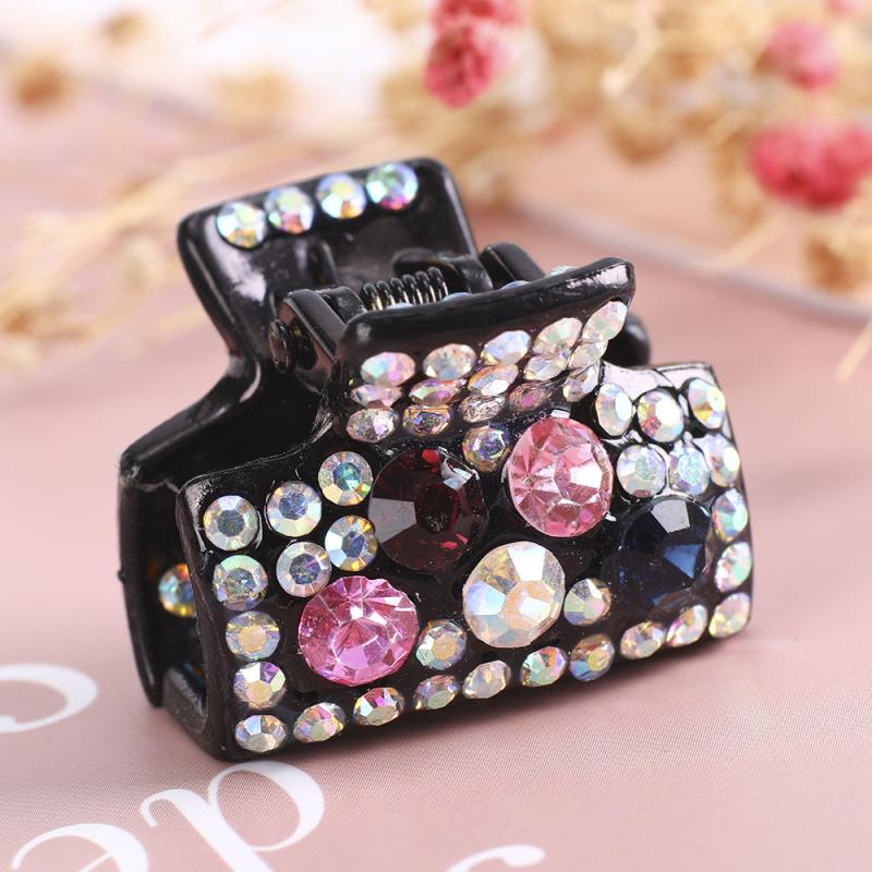 Small Rhinestone Hair Claw Clip for Thick Hair, Strong Hold Grip Accessories