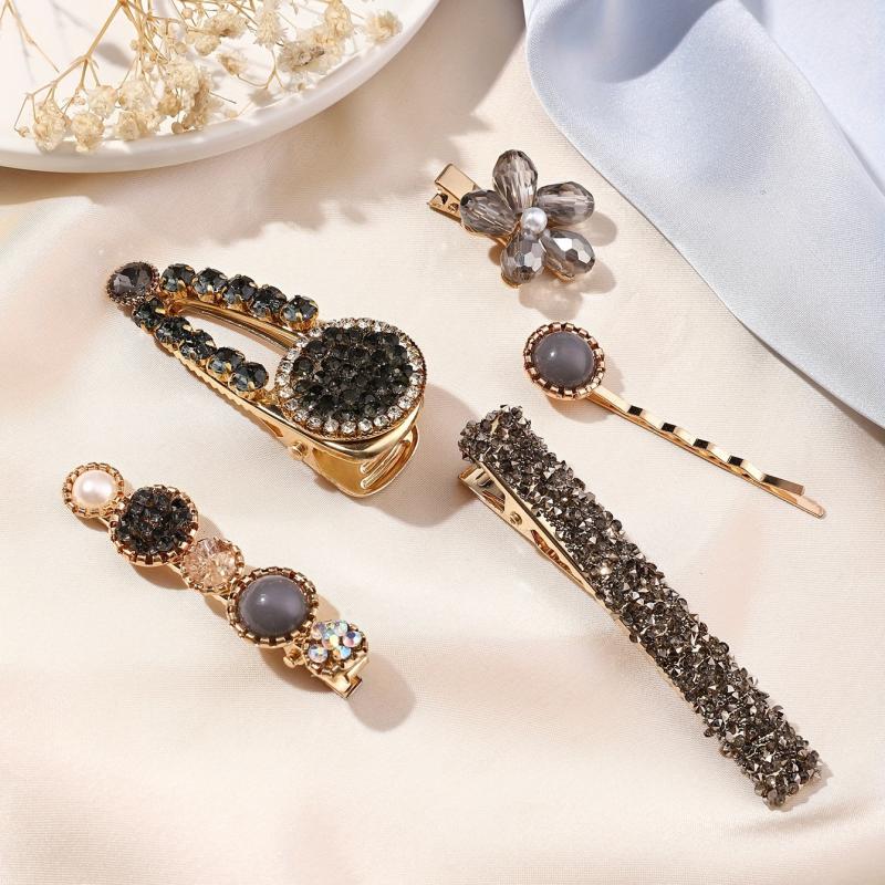 Rhinestone Hair Clip Crystal Duck Billed Clip For Women Girls