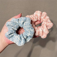 6pcs Pink Retro Hairpin Knitted Scrunchie Hair Rope Accessories