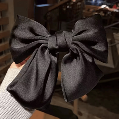Satin Solid Bow Hair Clip Soft Bowknot Barrette Side Bang Girls Hair Clip