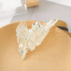 Rhinestone Butterfly Hair Claw Clips Elegant Hair Accessories