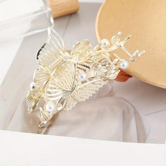 Rhinestone Butterfly Hair Claw Clips Elegant Hair Accessories