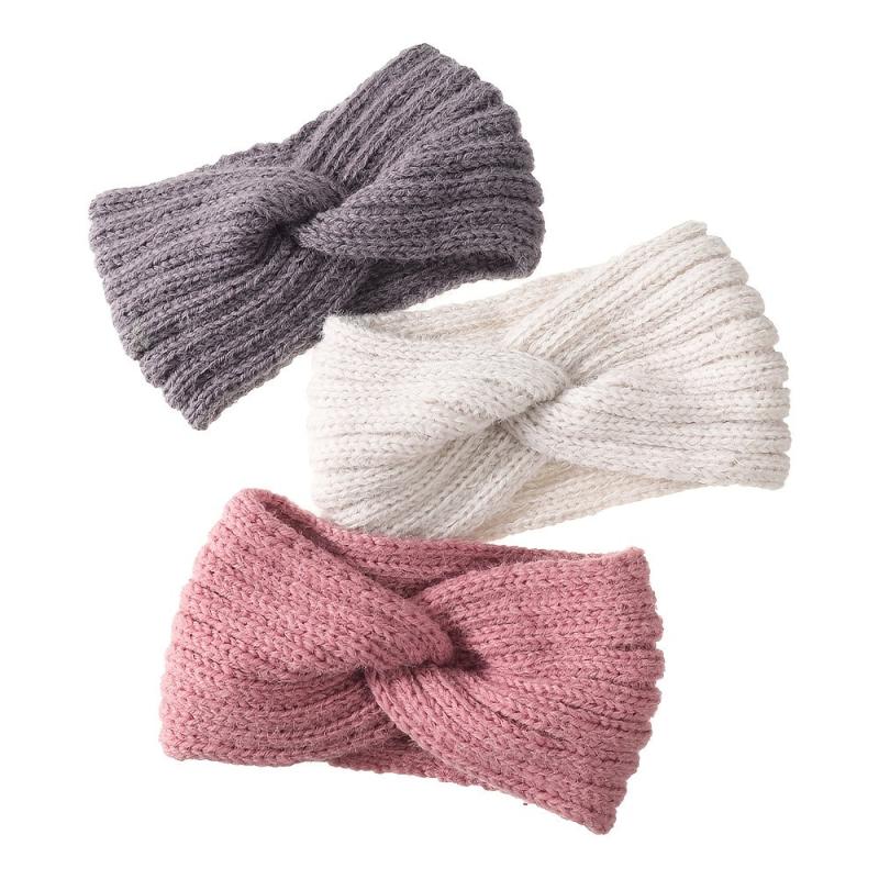 Cable Hairbands Winter Knit Soft Headband Warmer Ear Stretch Women