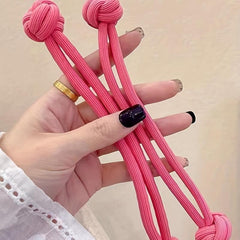 2pcs Knotted Hair Tie Elastic Hair Rope Ponytail Holder Hair Accessories