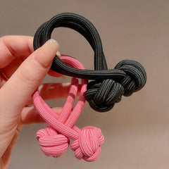 2pcs Knotted Hair Tie Elastic Hair Rope Ponytail Holder Hair Accessories