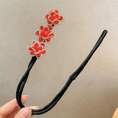 Crystal Beaded Headband Headdress Fluffy Flower Hair Accessories