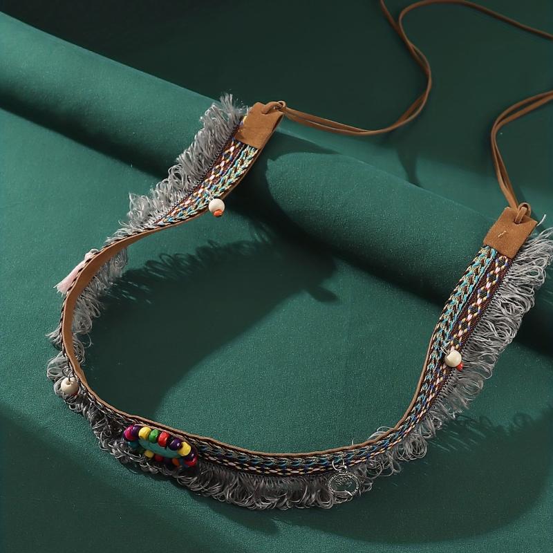 Boho Style Turquoise Decor Head Chain with Tassel