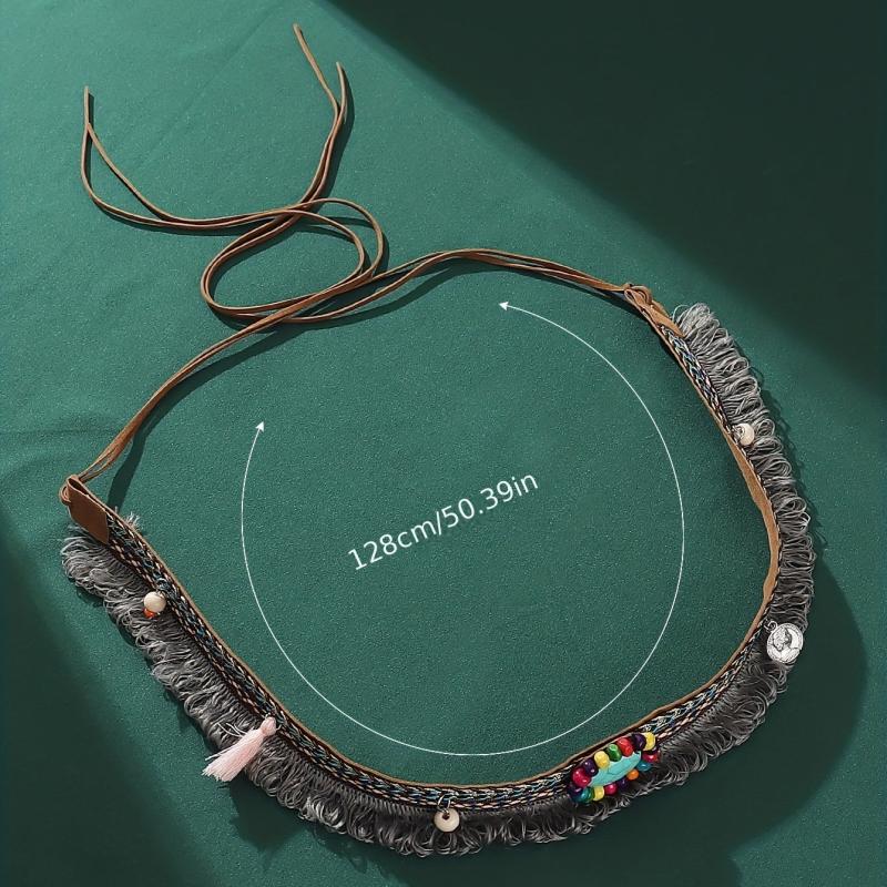 Boho Style Turquoise Decor Head Chain with Tassel