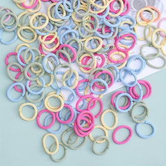 100 Colorful Elastic Hair Ties Bands for Girls Women