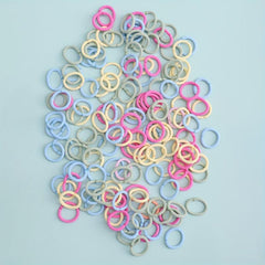 100 Colorful Elastic Hair Ties Bands for Girls Women