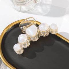 Laser Glitter Faux Pearl Hair Claws - Y2K Hair Accessories