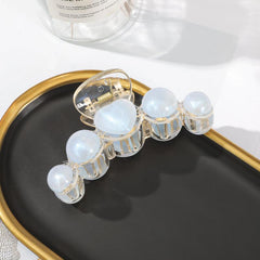 Laser Glitter Faux Pearl Hair Claws - Y2K Hair Accessories