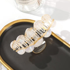 Laser Glitter Faux Pearl Hair Claws - Y2K Hair Accessories