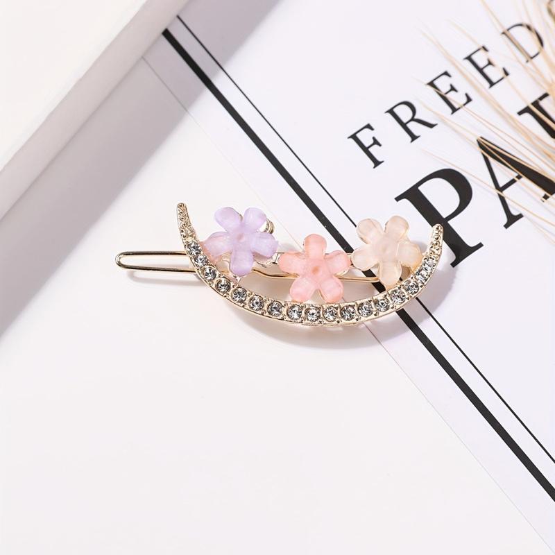 Small Flower Rhinestone Hair Clip Side Clip Non-slip Head Jewelry