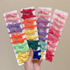 10pcs Colorful Bow Knot Hair Tie Elastic Rubber Band Hair Accessories