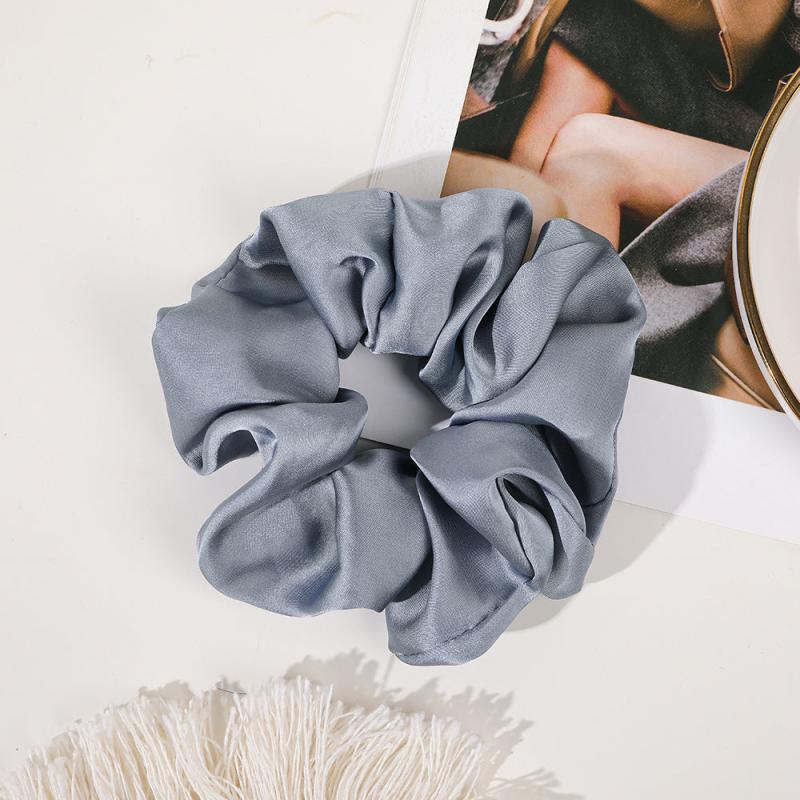 Solid Silk Scrunchie Chiffon Ponytail Holder