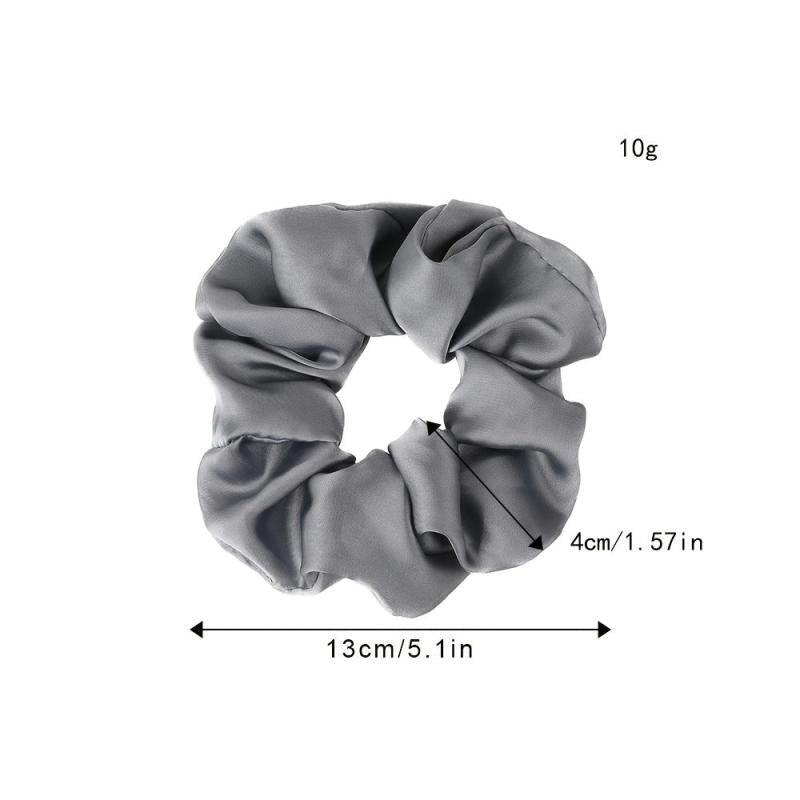 Solid Silk Scrunchie Chiffon Ponytail Holder