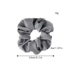 Solid Silk Scrunchie Chiffon Ponytail Holder