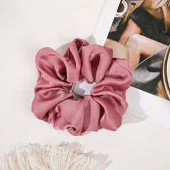 Solid Silk Scrunchie Chiffon Ponytail Holder