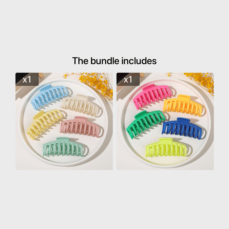 Matte Large Banana Jaw Clips 4pcs Hair Accessories
