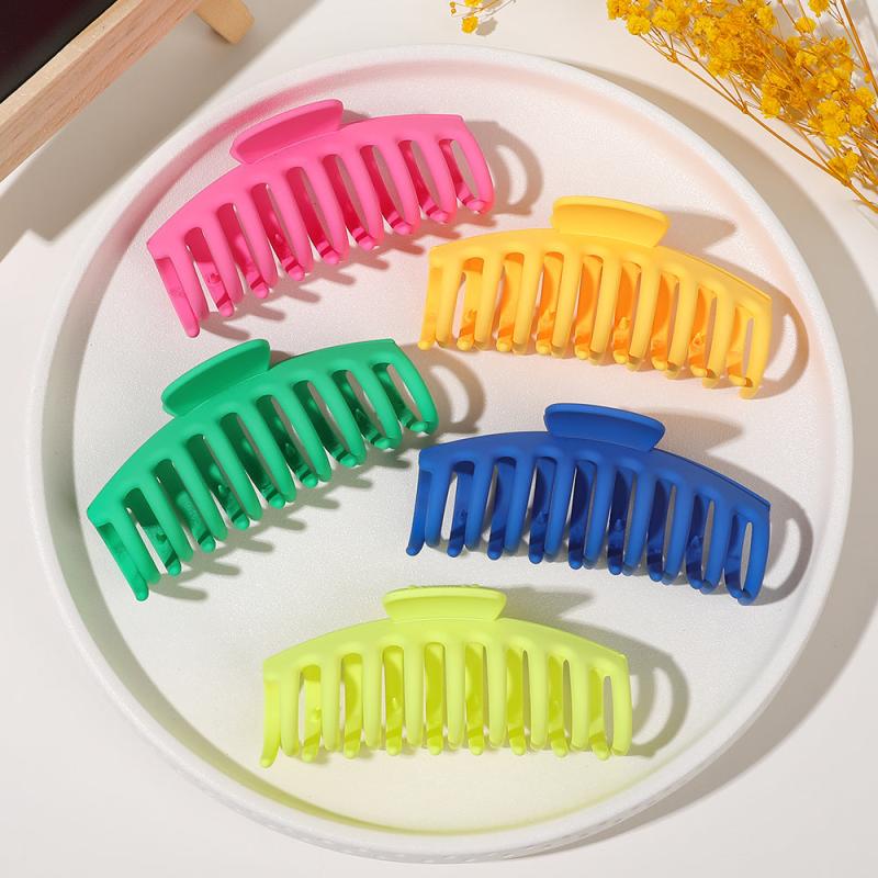 Matte Large Banana Jaw Clips 4pcs Hair Accessories