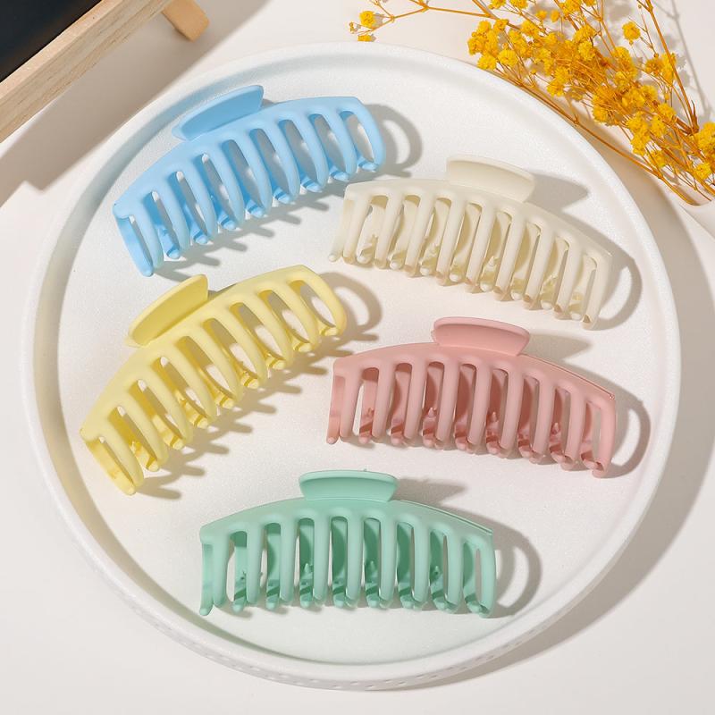 Matte Large Banana Jaw Clips 4pcs Hair Accessories