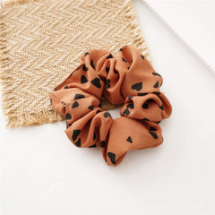 Chiffon Hair Rope Hair Ring Heart Printing Scrunchy Elastic Hair Bands