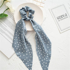 Streamer Large Scrunchie Headdress Women's Hair Tie Floral Hair Rope
